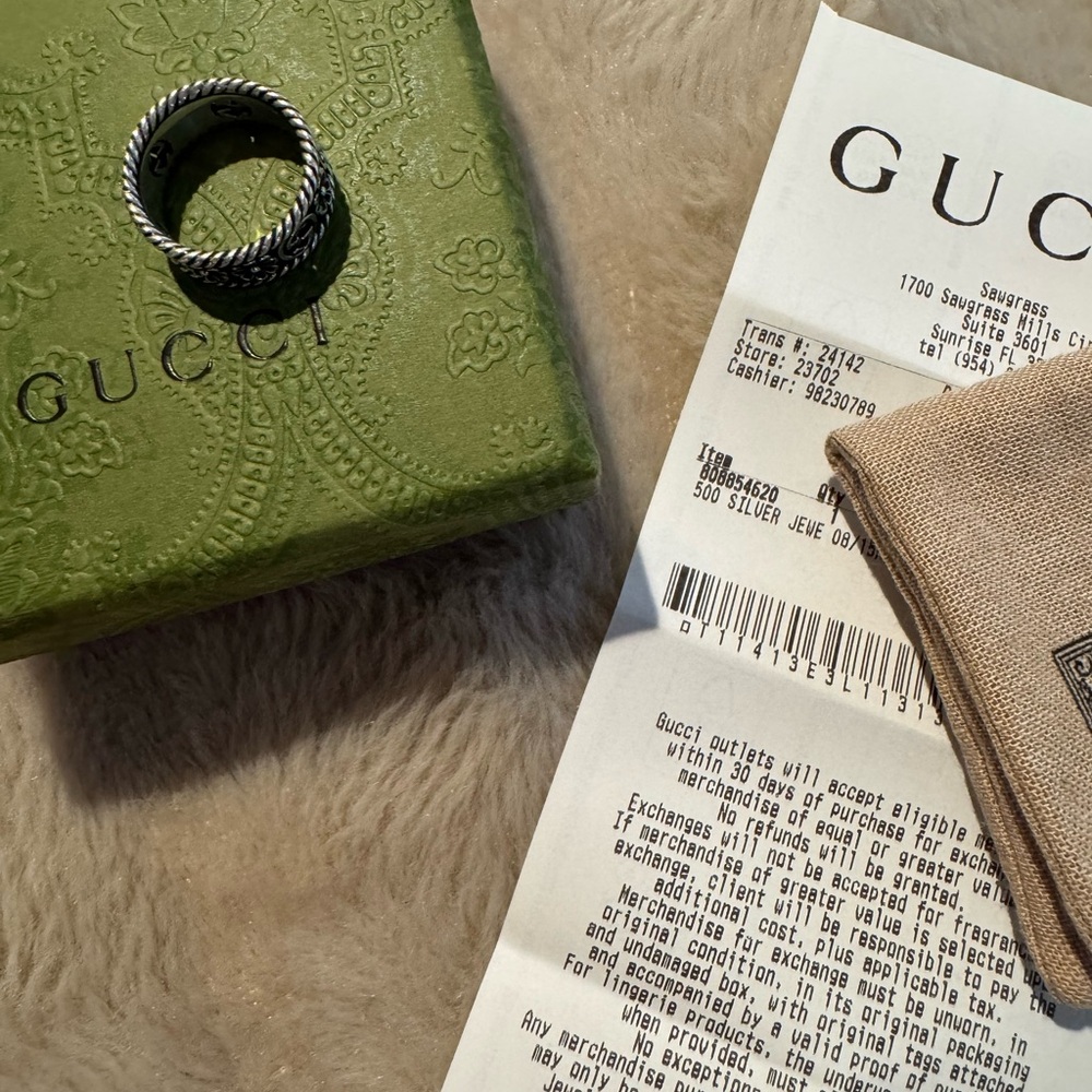 Gucci Silver Ring size‎ 14 - Picture 10 of 12